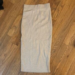 CUSHNIE ET OCHS Cream Skirt with gold thread